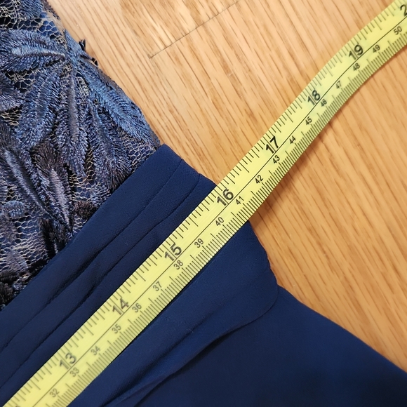 Navy Cocktail Dress sz 10 - Picture 15 of 16